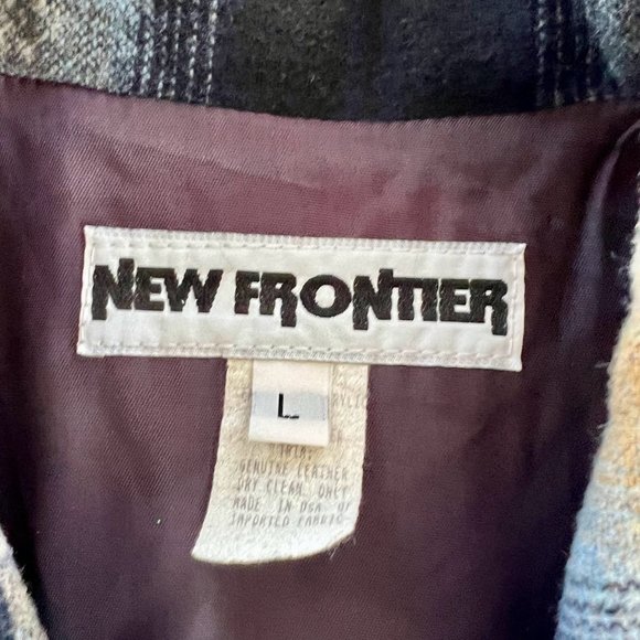 Vintage Wool Plaid Field Jacket with Fringe  - L - New Frontier - Picture 4 of 7